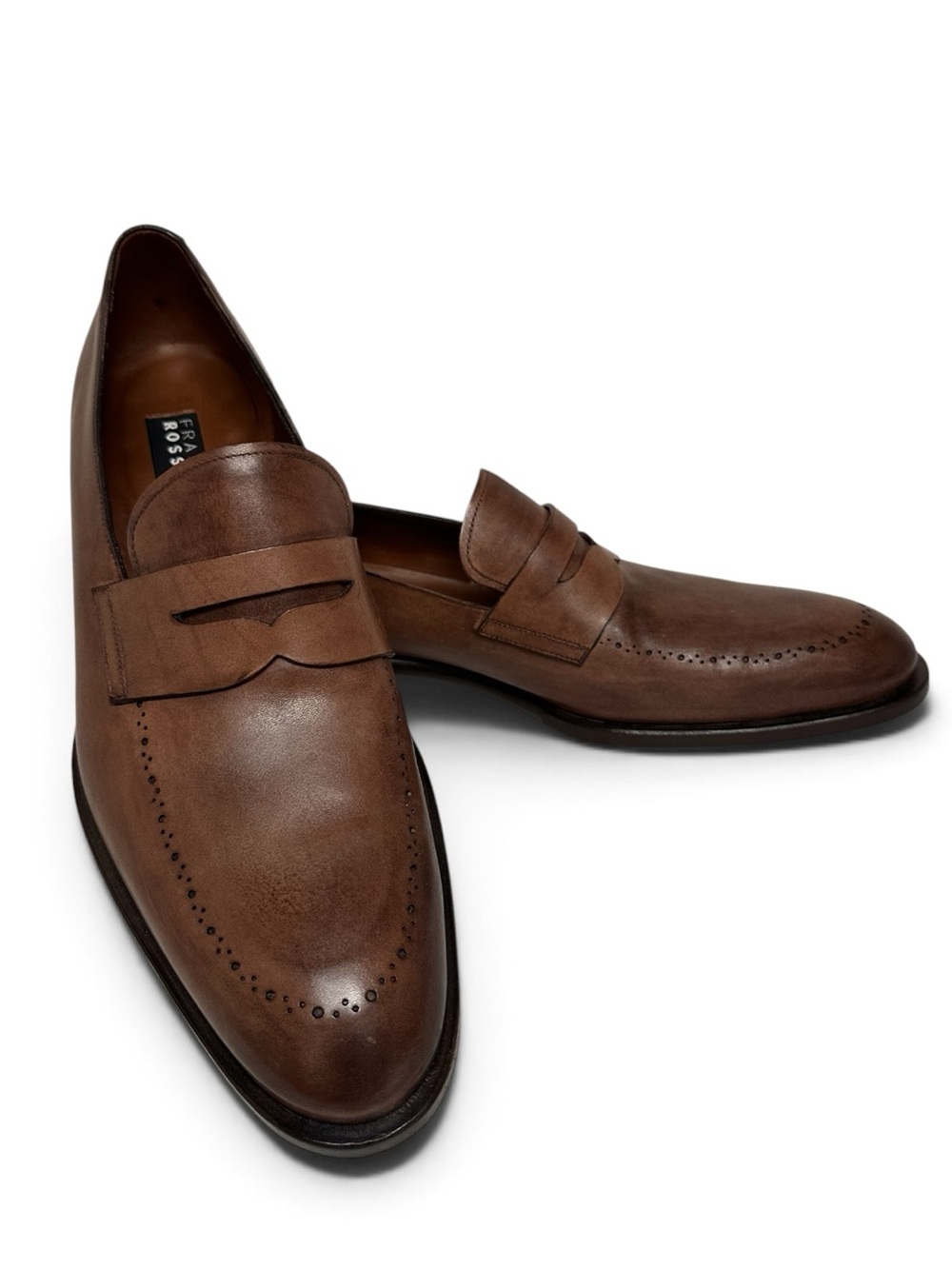 Fratelli Rossetti leather penny loafers.